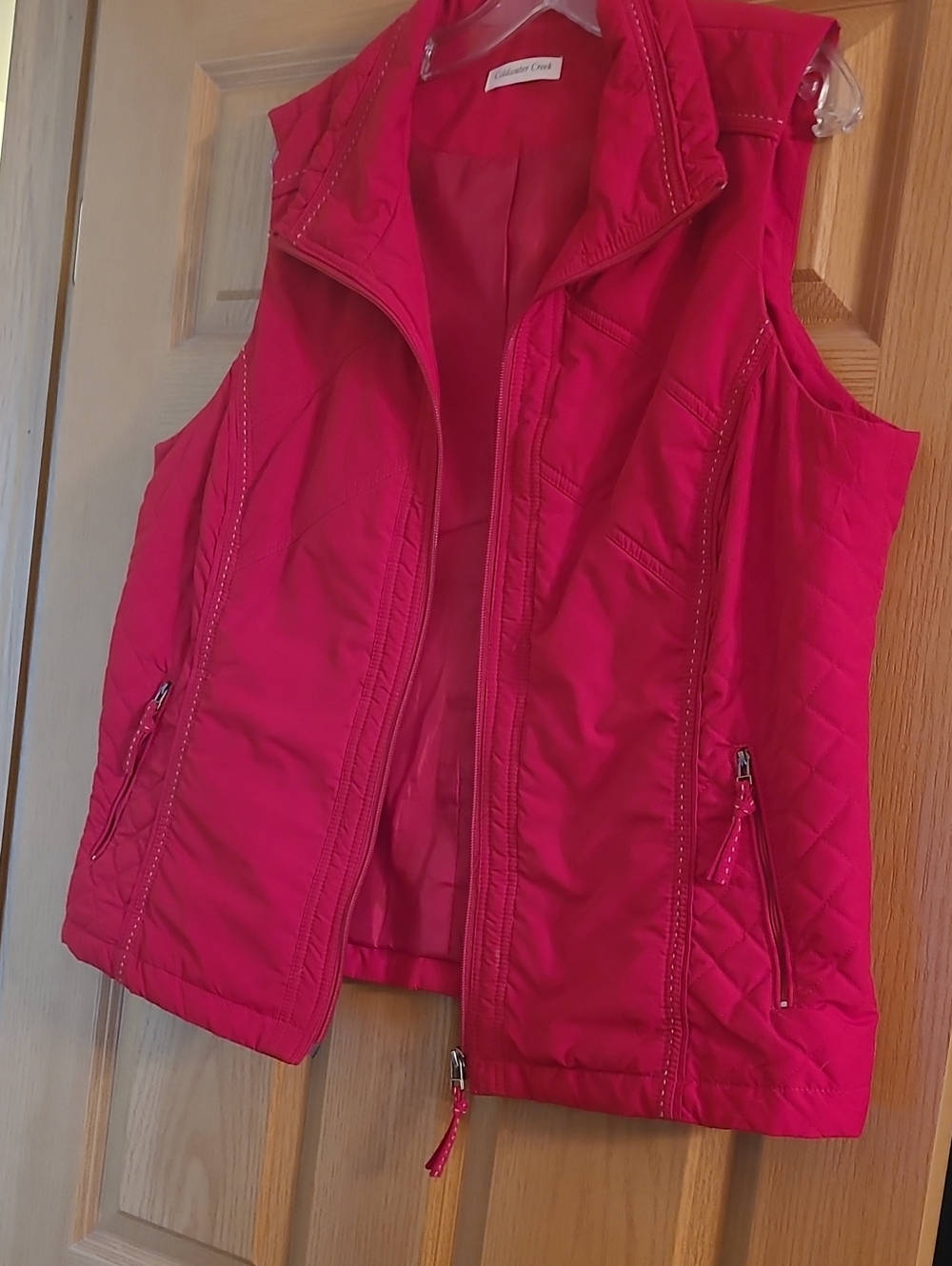 Coldwater Creek Hot Pink Quilted Vest
